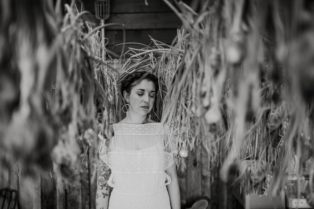 Creative Bride Photographs Outside