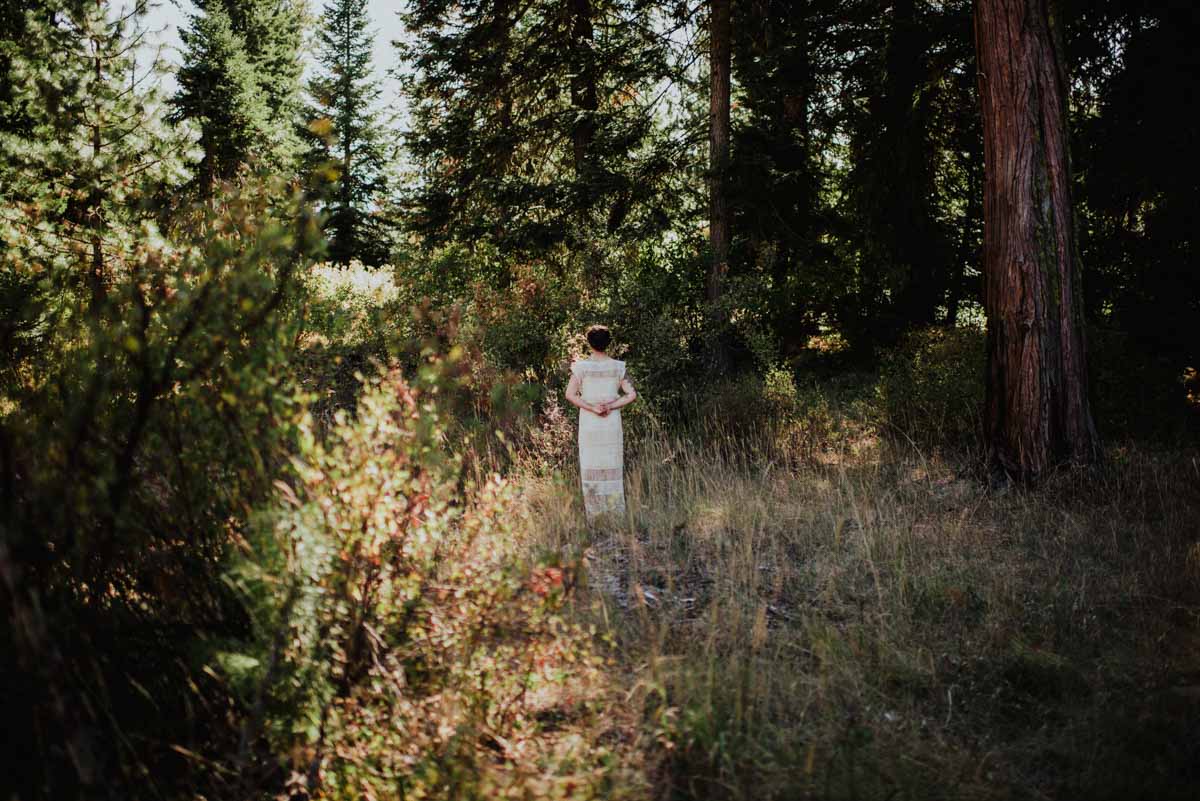 Outdoor Bride Portrait in a field