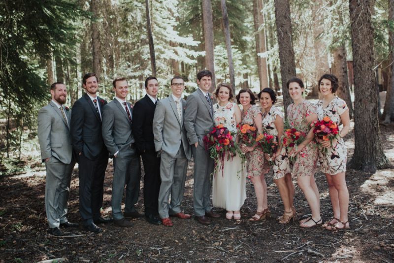 candid wedding group shot
