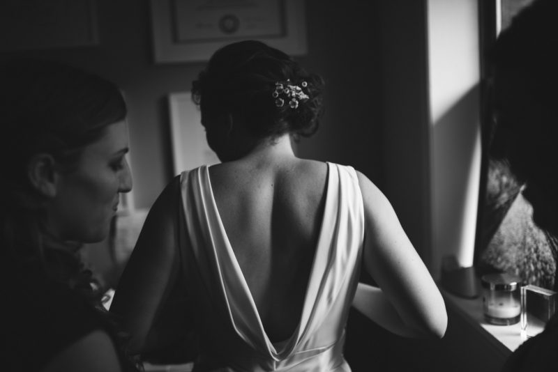 BW bride photographs