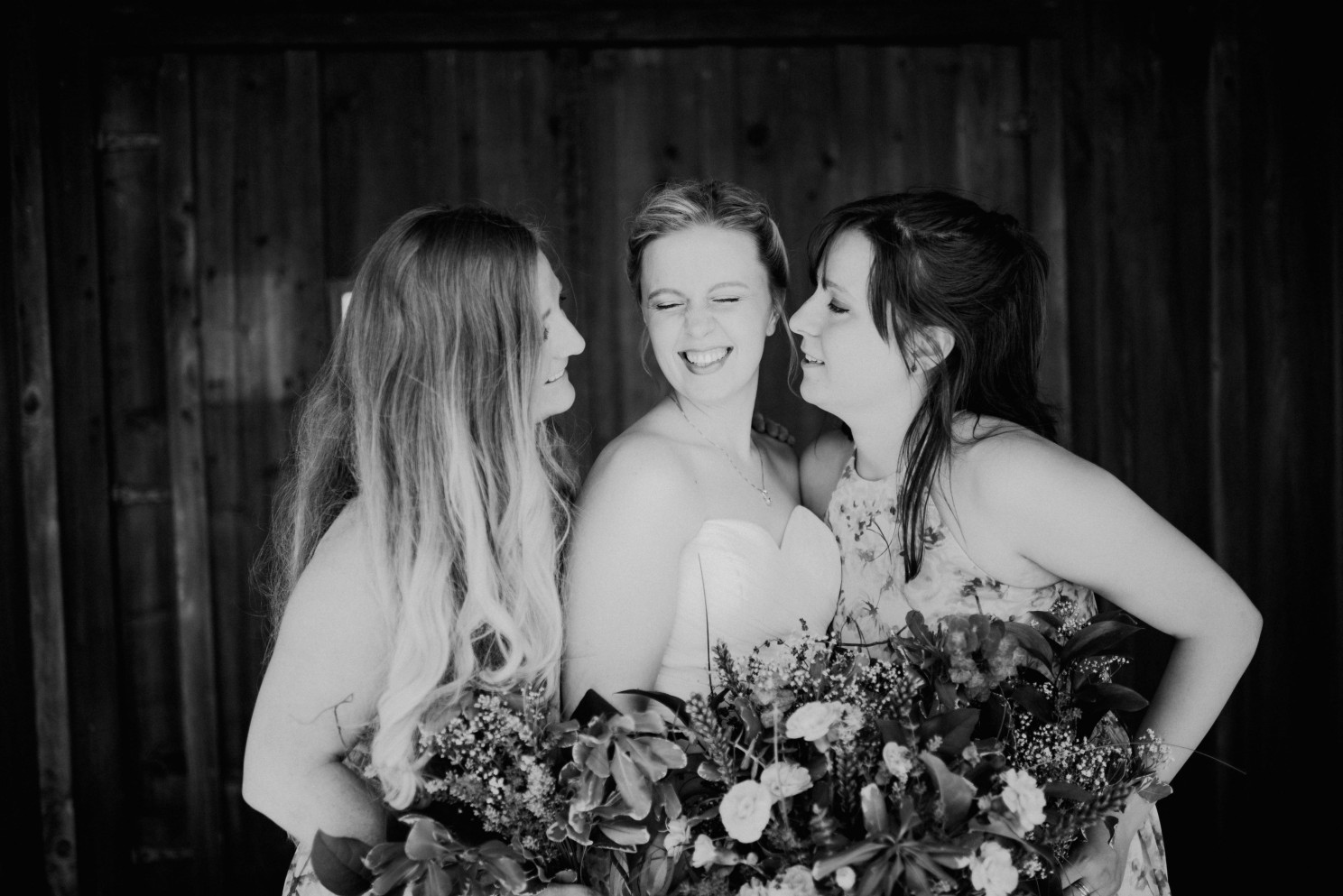 Bride with sisters