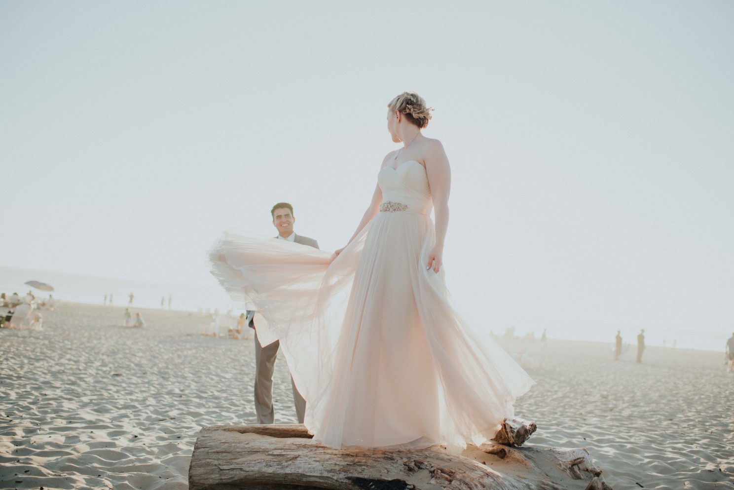 Unique bride and groom photograph