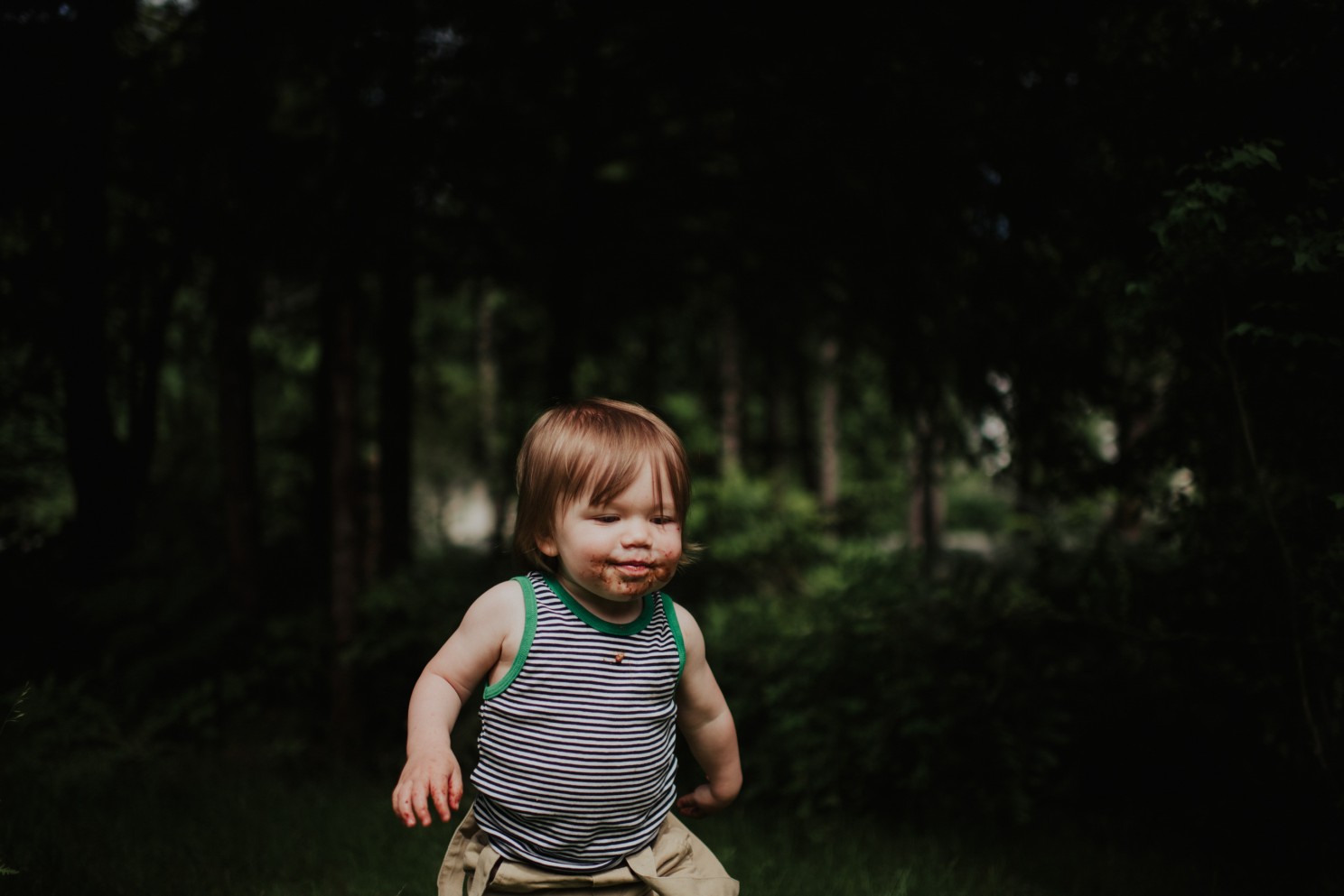 Cute kid with chocolate