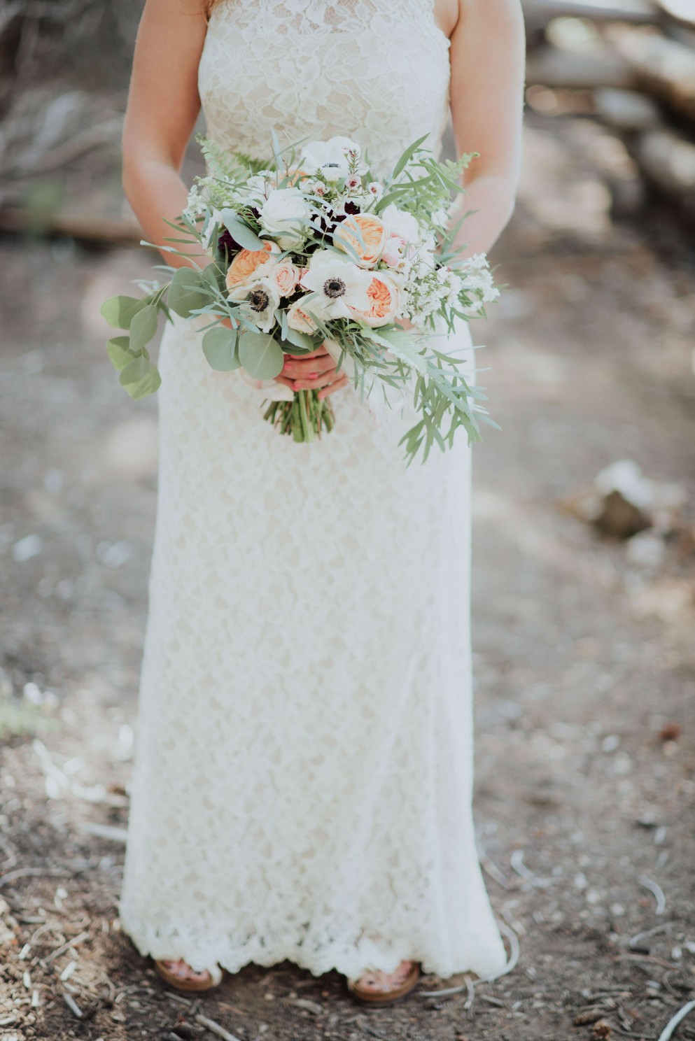 Bride and Flowers