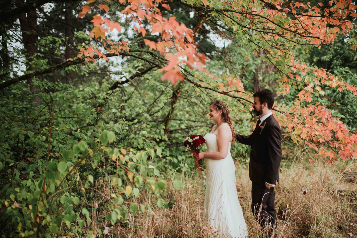 Fall Wedding Couple