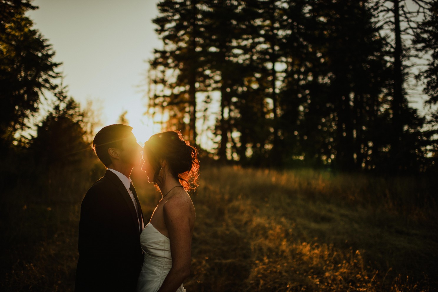 Sunset wedding photograph