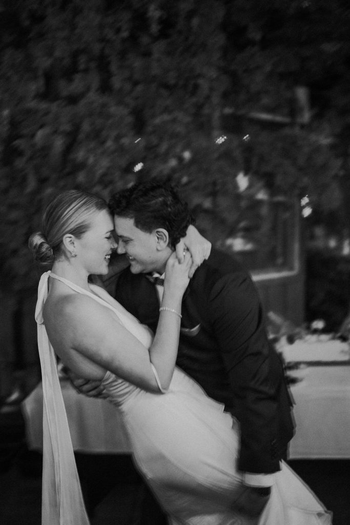 Editorial wedding couple dancing